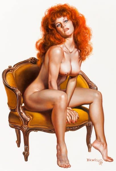 Boris-Vallejo-Penthouse-Comix-25-Painting-Original-Art