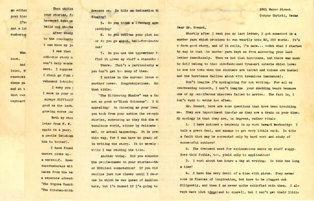 Letter from Carl Belknap to Robert E. Howard, undated (late 1933)