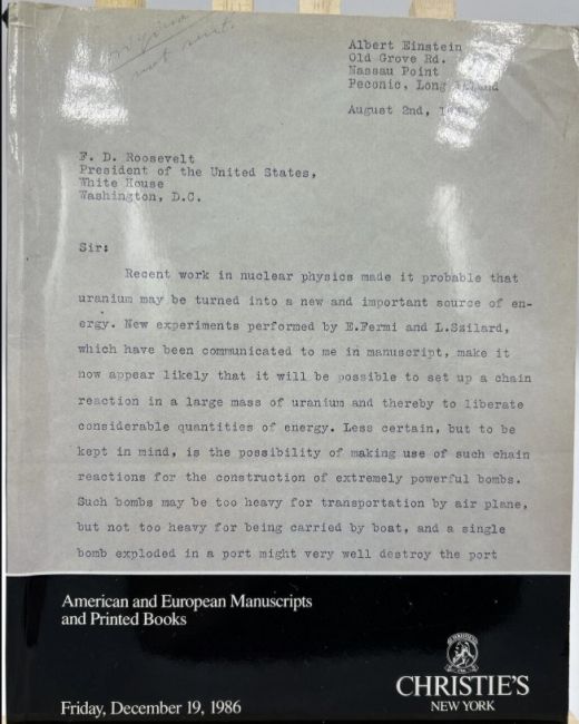 Cover of American and European Manuscripts and Printed Books, December 19, 1986