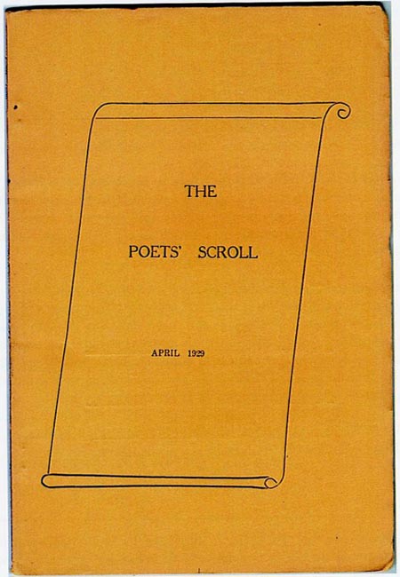 Cover of The Poets' Scroll, April 1929