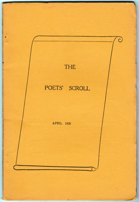 Cover of The Poets' Scroll, April 1929