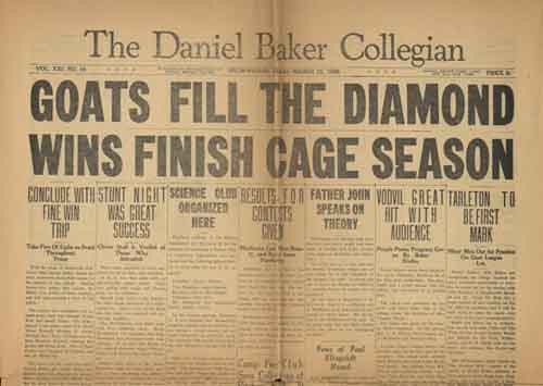 Cover of The Daniel Baker Collegian Volume XXI Number 10