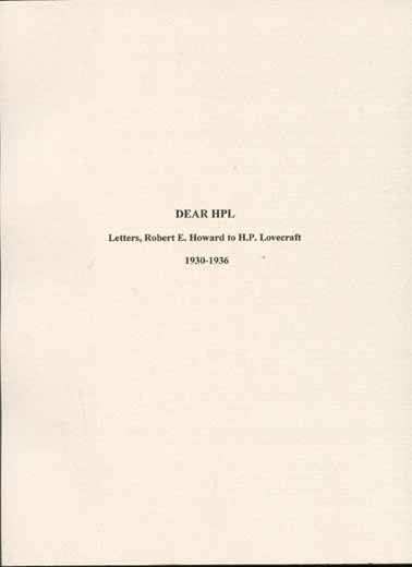 Cover of Dear HPL