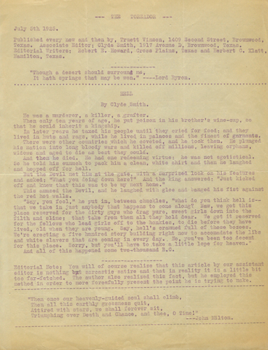 Cover of The Toreador, July 5, 1925