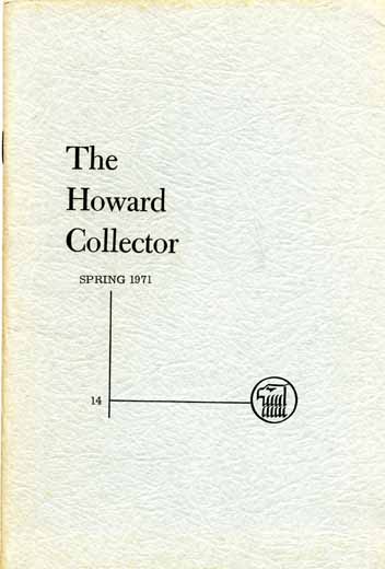 Cover of The Howard Collector #14 (Volume 3 Number 2)