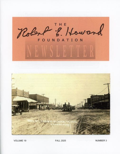 Cover of Robert E. Howard Foundation Newsletter Volume 19 Number 3
