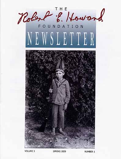 Cover of Robert E. Howard Foundation Newsletter Volume 3 Number 1