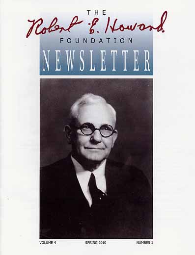 Cover of Robert E. Howard Foundation Newsletter Volume 4 Number 1