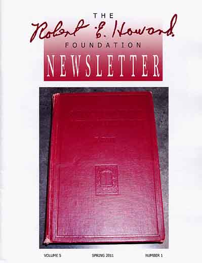 Cover of Robert E. Howard Foundation Newsletter Volume 5 Number 1
