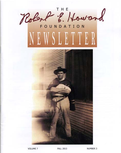 Cover of Robert E. Howard Foundation Newsletter Volume 7 Number 3