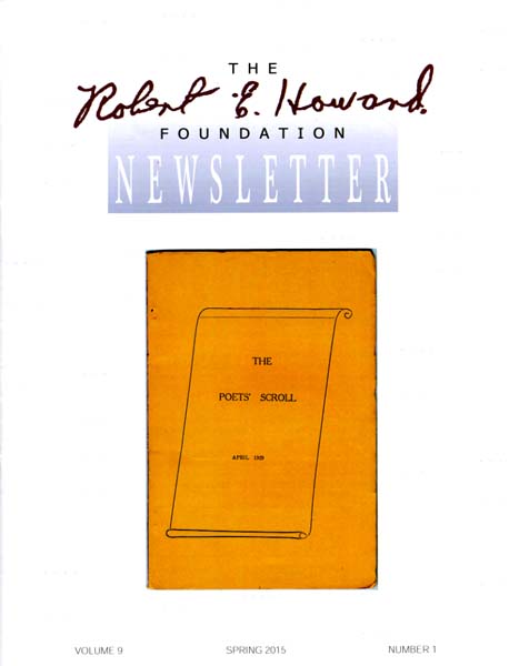 Cover of Robert E. Howard Foundation Newsletter Volume 9 Number 1